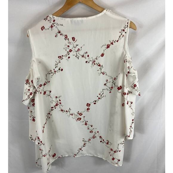 Stitch Fix Market & Spruce Floral Cold Shoulder Kimono top size small - Picture 5 of 6